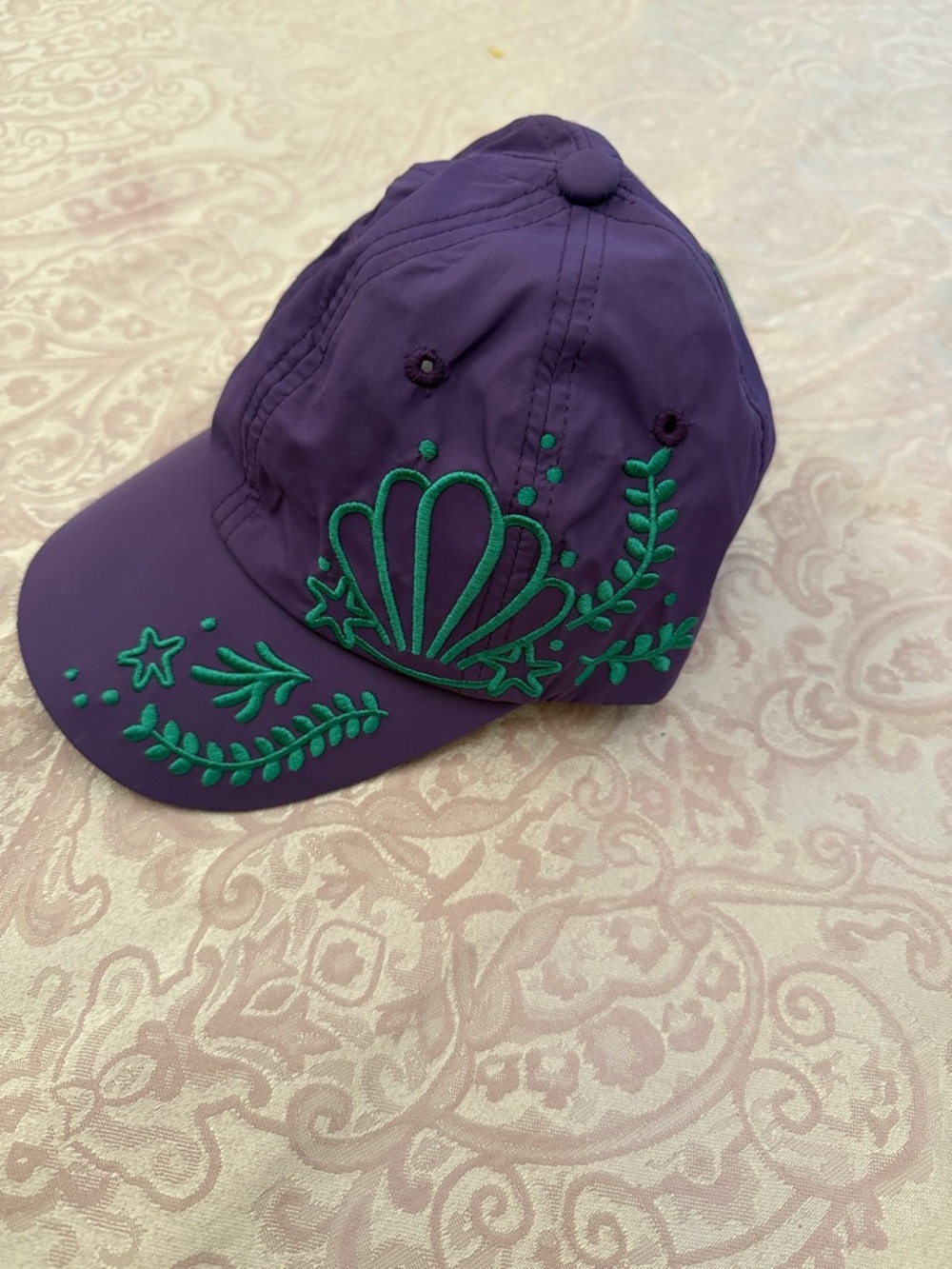 Purple Embroidered Women's Baseball Cap